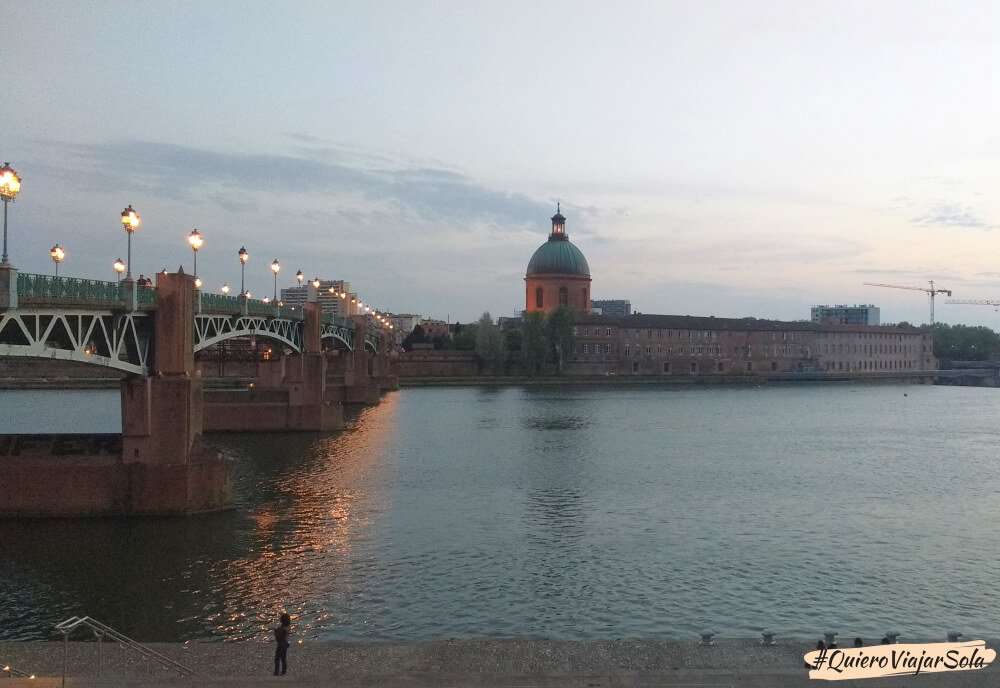 El río Garona al atardecer