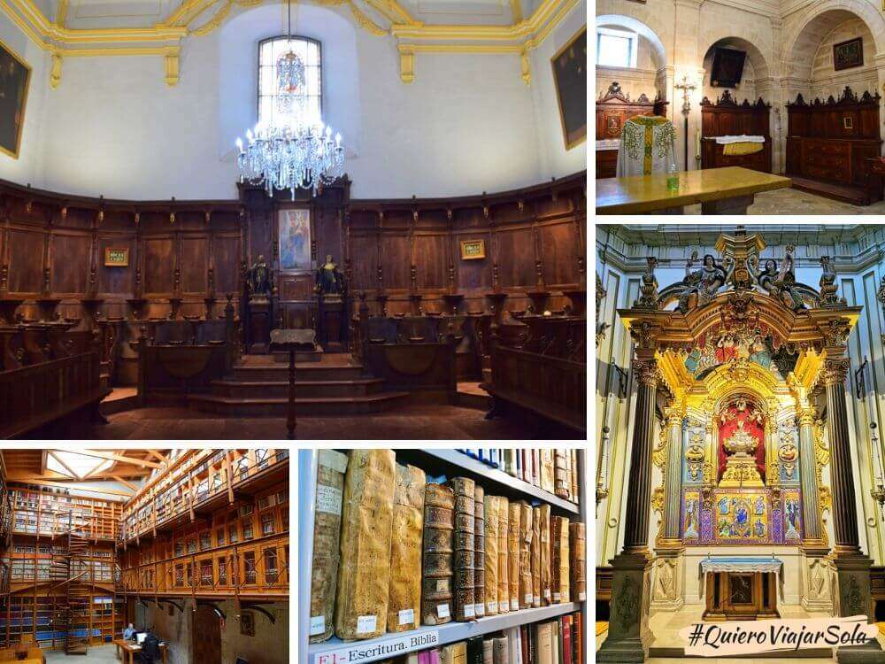 Interiores y biblioteca del Monasterio de Santo Domingo de Silos