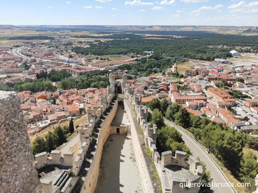 Vista de Peñafiel desde el castillo