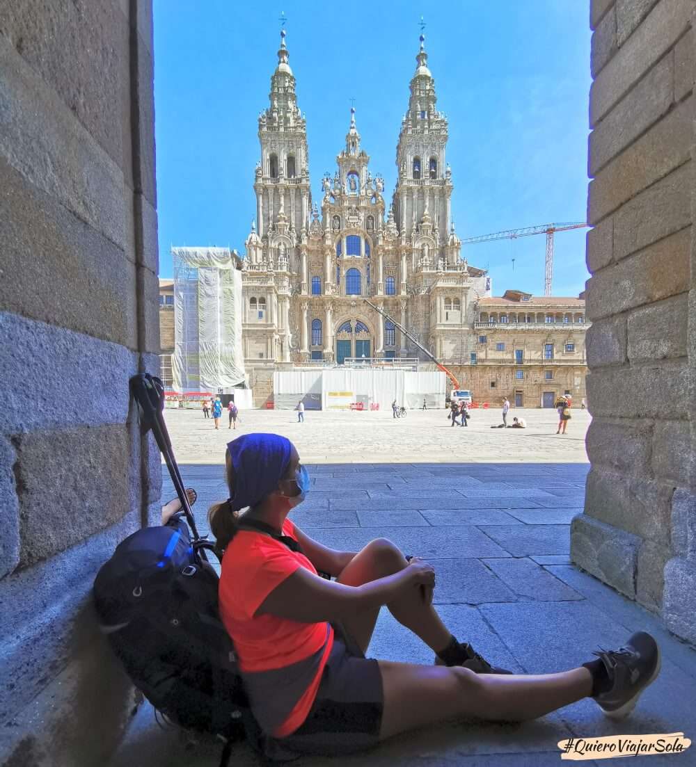 Yo en Santiago de Compostela