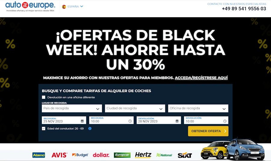 Autoeurope Black Friday