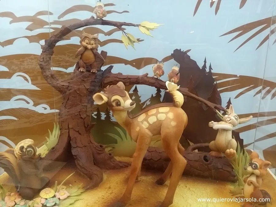 Escultura de chocolate de Bambi