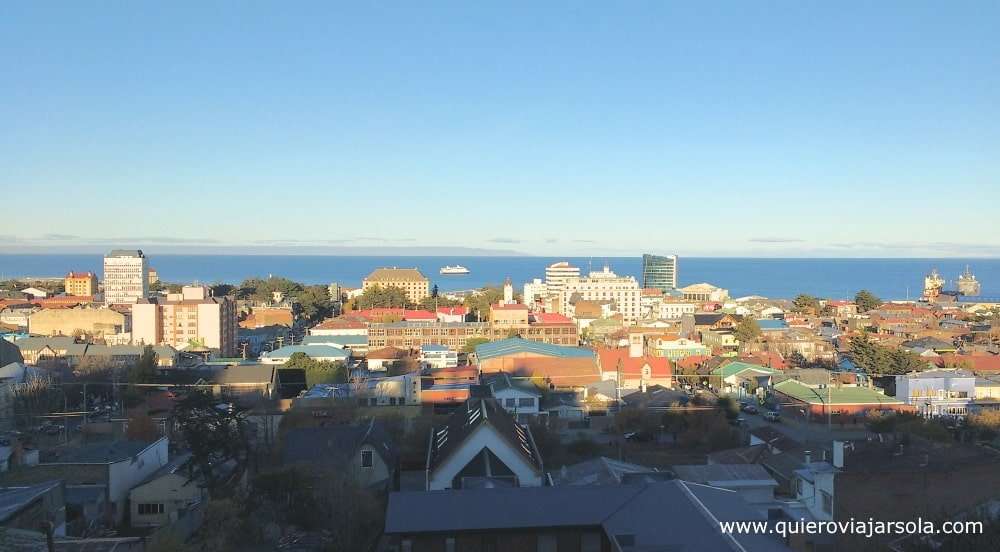 Vista desde el Cerro de la Cruz en Punta Arenas