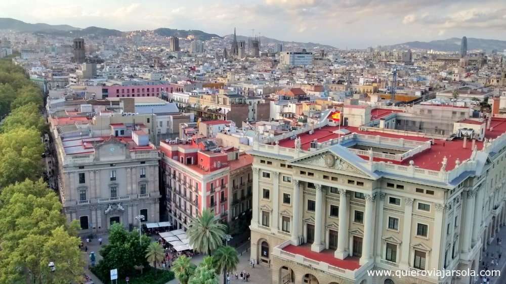 Vista de Barcelona desde el mirador de Colón