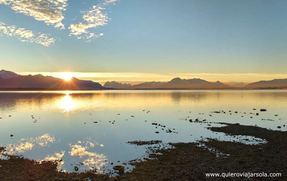 Un atardecer en Puerto Natales