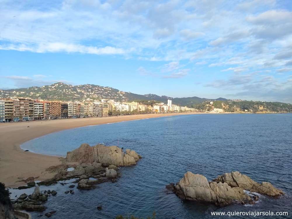 Vista panorámica de la playa de Lloret