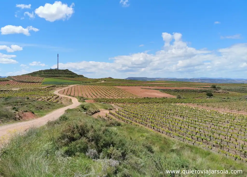 Trazado del Camino de Santiago antes de llegar a Nájera