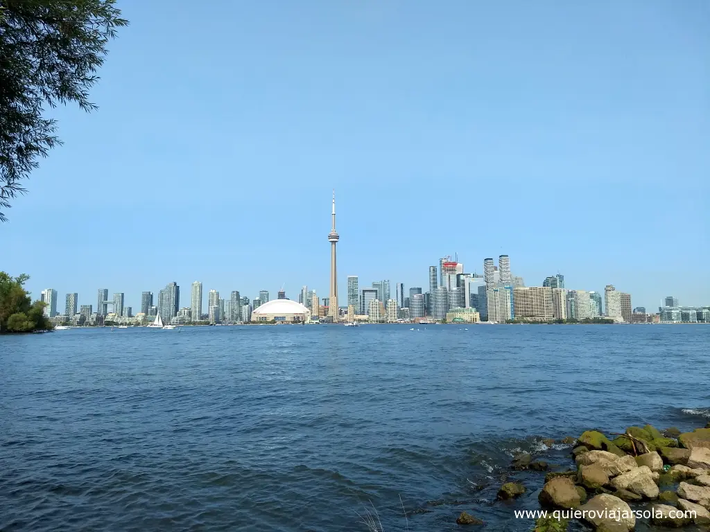 Vista panorámica de Toronto desde las islas