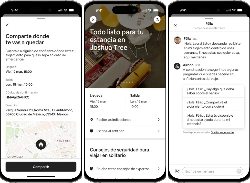 Herramientas de seguridad de Airbnb