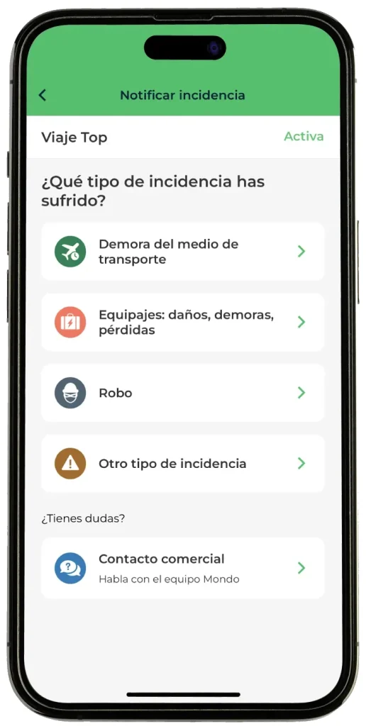 Una pantalla de la app de Heymondo