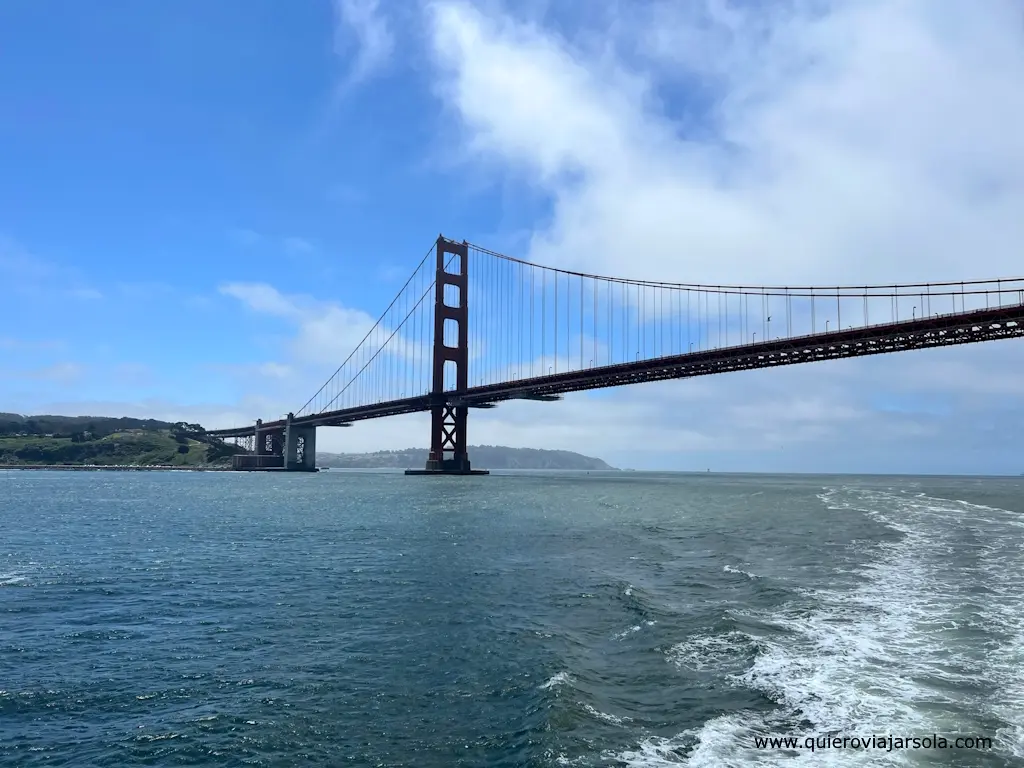 El Golden Gate desde el barco en el que hice el tour