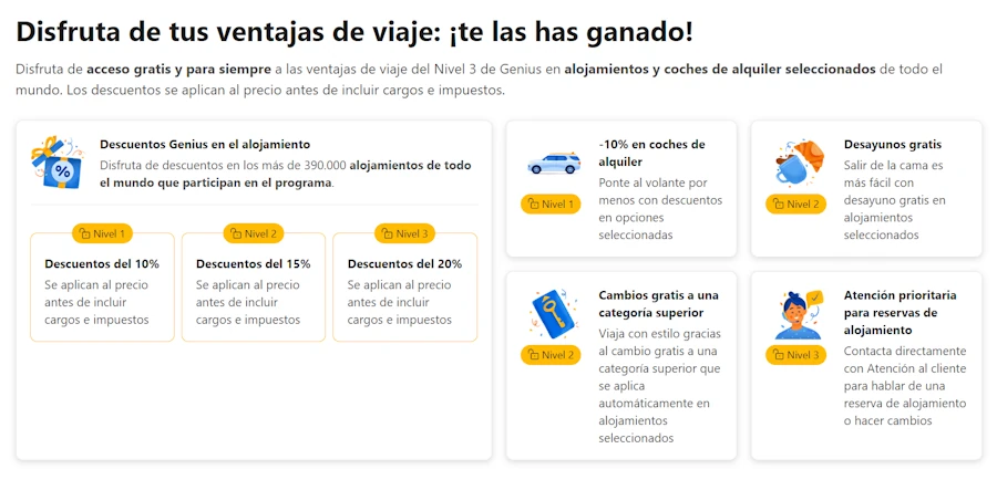 Como funciona Booking - Genius