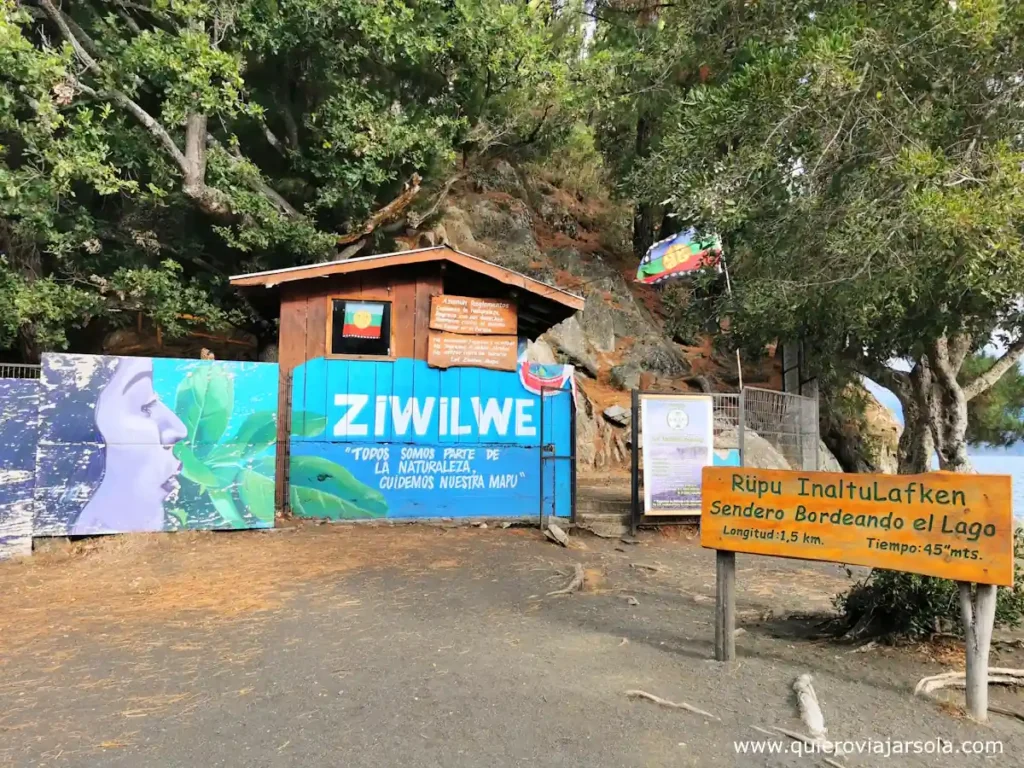 Entrada al Parque Ziwilwe en Lican Ray