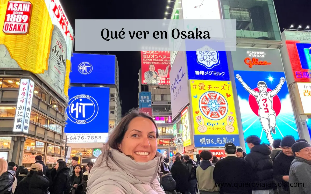 Yo en el Dotombori de Osaka