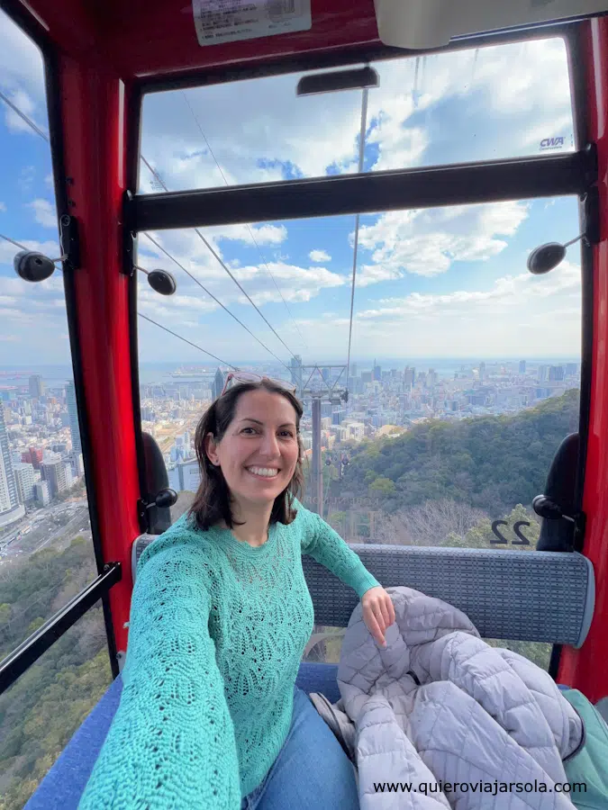 Yo en el teleférico