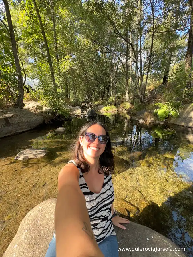 Yo en la piscina natural de Acebo