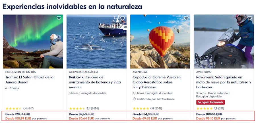 Descuentos GetYourGuide